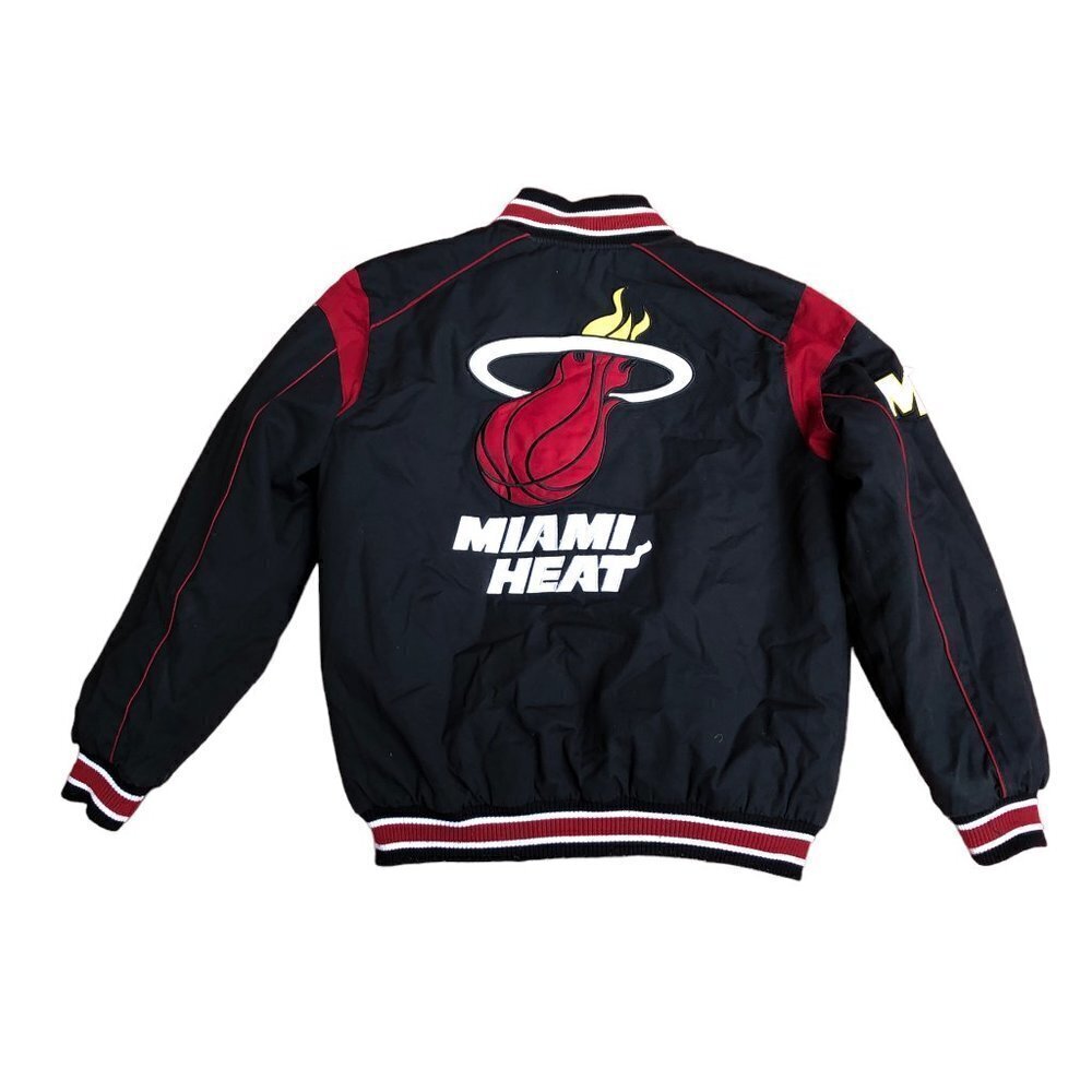 VINTAGE NBA Reversible Miami Heat Varsity Jacket Large